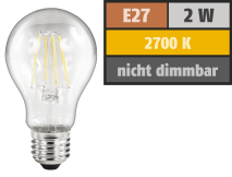 McShine LED Filament Glühlampe ''Filed'', E27, 2W, 200 lm, warmweiß 1452091