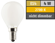Muellerlicht LED Filament Tropfenlampe, E14, 4W, 470lm, 2700K, warmweiß, matt, 3er Set 1451883