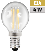 McShine LED Filament Tropfenlampe ''Filed'', E14, 4W, 380 lm, warmweiß 1451639