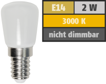 McShine LED Kolbenlampe , E14, 2W, 160lm, 260°, 23x51mm, warmweiß 1451688