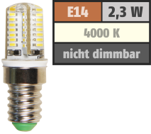 McShine LED-Lampe ''Silicia'', E14, 2,3W, 200 lm, neutralweiß 1451423