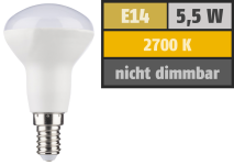 Muellerlicht LED Reflektor ''HD95'' E14, R50, 5,5W, 420lm, 2700K, warmweiß, Ra>95 1451849