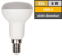 McShine LED-Reflektorstrahler , E14, R50, 6W, 480lm, 120°, 3000K, warmweiß 1452278