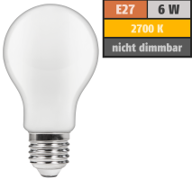 McShine LED Filament Glühlampe ''Filed'', E27, 6W, 540 lm, warmweiß, matt 1451515