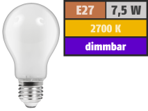 McShine LED Filament Glühlampe ''Filed'', E27, 7,5W, 720 lm, warmweiß, dimmbar, matt 1451520