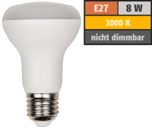 McShine LED-Reflektorstrahler , E27, R63, 8W, 680lm, 120°, 3000K, warmweiß 1452279