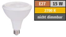 Muellerlicht LED-Strahler PAR38, E27, 15W, 1.000 lm, IP54, warmweiß 1451405