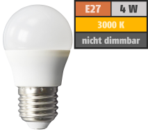 McShine LED Tropfenlampe , E27, 4W, 320lm, 160°, 3000K, warmweiß, Ø45x78mm 1452268