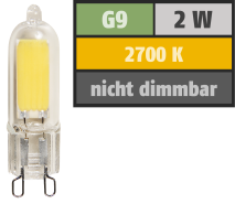 McShine LED-Stiftsockellampe , G9, 2W, 220lm, warmweiß 1451800