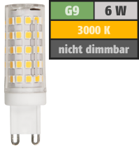 McShine LED-Stiftsockellampe , G9, 6W, 720lm, 3000K, warmweiß 1452215