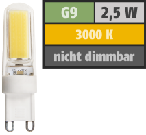McShine LED-Stiftsockellampe ''Silicia COB'', G9, 2,5W, 260 lm, warmweiß 1451649
