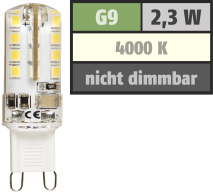 McShine LED-Stiftsockellampe ''Silicia'', G9, 2,3W, 180 lm, weiß 1451419