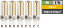 McShine LED-Stiftsockellampe ''Silicia'', G9, 3W, 320 lm, warmweiß, 5er-Pack 1451752