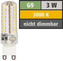 McShine LED-Stiftsockellampe ''Silicia'', G9, 3W, 320 lm, warmweiß 1451420