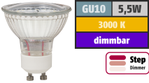 McShine LED-Strahler ''LS-450'' GU10, 5,5W, 470lm, warmweiß, step dimmbar 100/50/20% 1451679