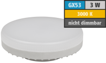 McShine LED-Strahler ''LS-353'', GX53, 3W, 260lm, Ø75x25mm, 120°, warmweiß 1451991