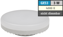 McShine LED-Strahler ''LS-353'', GX53, 3W, 260lm, Ø75x25mm, 120°, neutralweiß 1451992