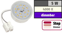 McShine LED-Modul , 5W, 400 Lumen, 230V, 50x23mm, neutralweiß, 4000K, step-dimmbar 1451948