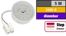 McShine LED-Modul , 5W, 400 Lumen, 230V, 50x23mm, warmweiß, 3000K, step-dimmbar 1451947