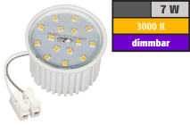 McShine LED-Modul , 7W, 510 Lumen, 230V, 50x33mm, warmweiß, 3000K, dimmbar 1452160