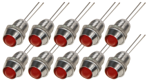 Noname LED mit Chromfassung 6mm, 10er Set, Rot 1453505