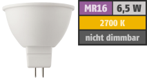 Muellerlicht LED Strahler ''HD95'' MR16, 6,5W, 380lm, 2700K, warmweiß, Ra>95 1451858