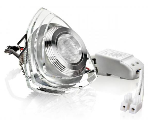 LC Light Kristalleinbaustrahler Dreieck versetzt inkl. LED LC Light Kristalleinbaustrahler Dreieck versetzt inkl. LED