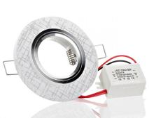 LC Light Kristalleinbaustrahler Rund mit LED Ring Warmweiß K35917-1