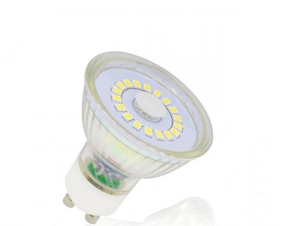 LC Light GU10 5W 6000K, Kaltweiß mit Glasabdeckung LC Light GU10 5W 6000K, Kaltweiß mit Glasabdeckung